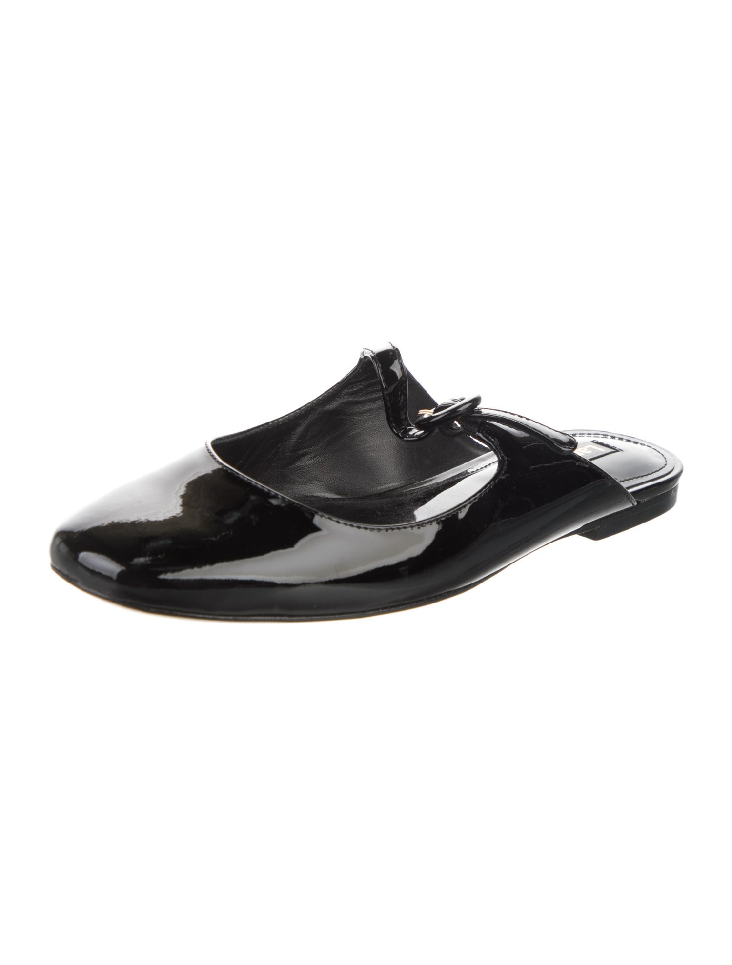 Larroude Patent Leather Mules